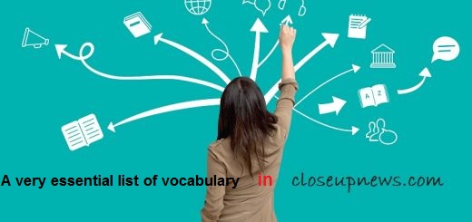 English language school: A very essential list of vocabulary-1