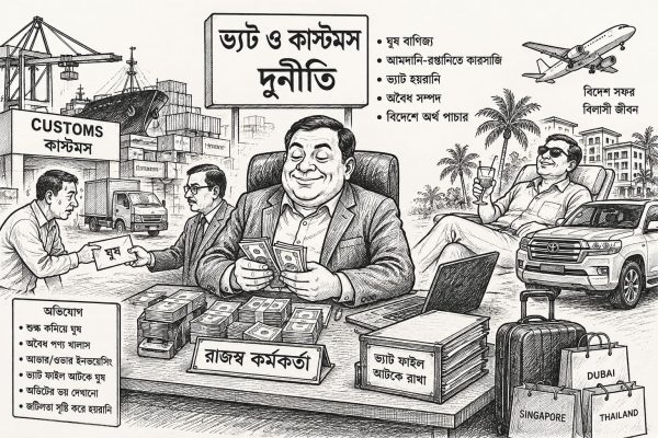 দুর্নীতিবাজ ১০০ কাস্টমস্ কর্মকর্তা