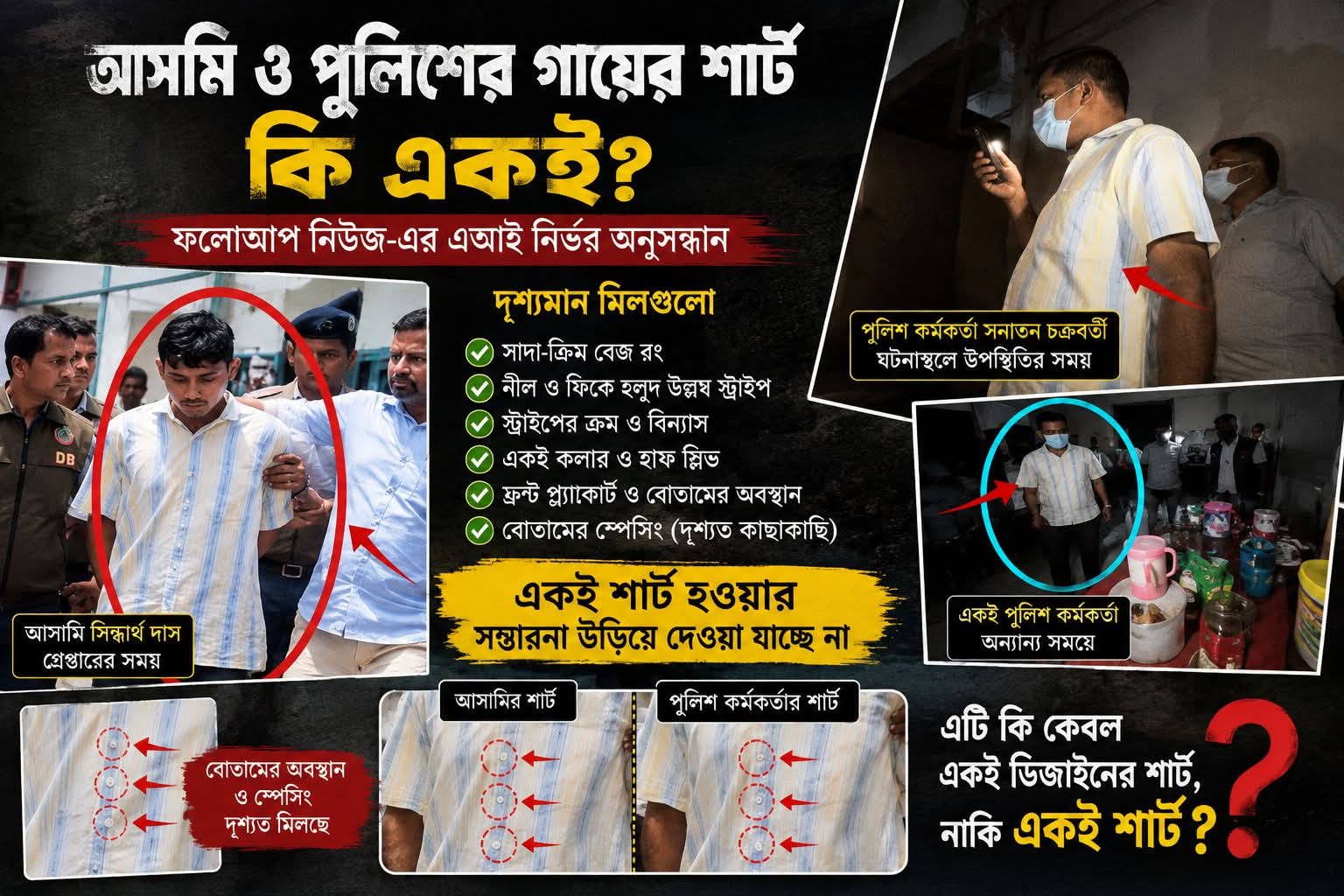 আসামীর গায়ের শার্ট